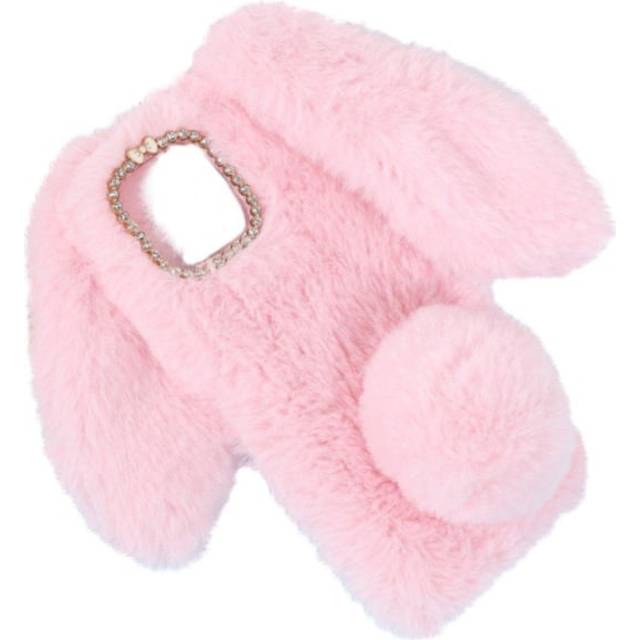 Fluffy Rabbit iPhone 12 Pro Max skal - Rosa