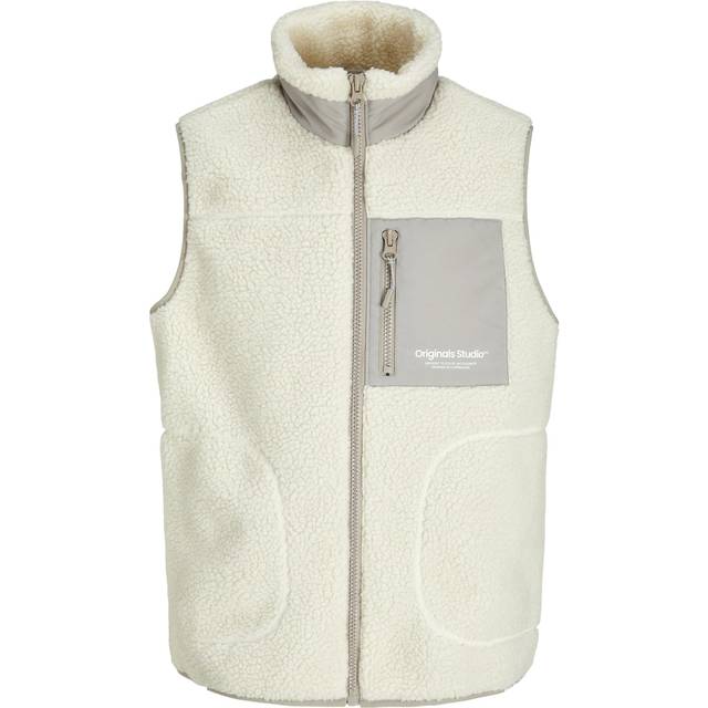 JACK & JONES Herr Jorvesterbro Teddy kroppsvärmare Sn väst, Atmosfär, L