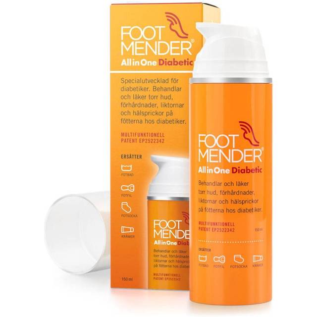 Footmender all in one diabetic cream - treats hard skin, corns, calluses 150ml