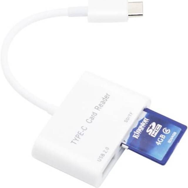 Kortläsare USB Typ-C till SD/MicroSD + USB