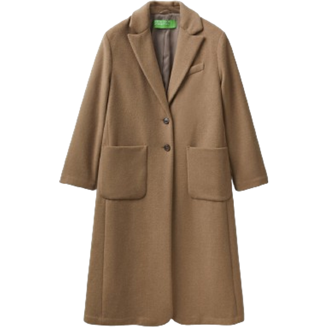 United Colors of Benetton Coat Kvinnor, Beige 34a, 32