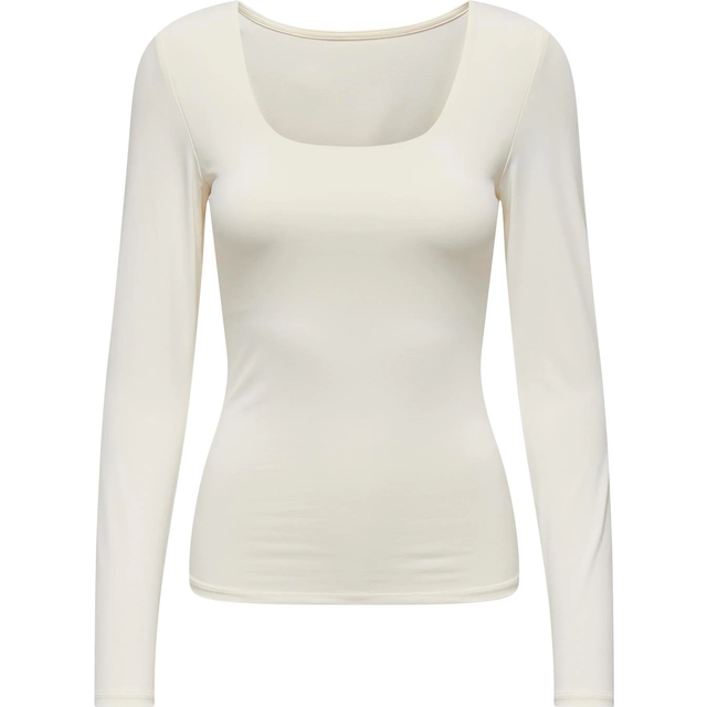 ONLY Onlea L/S Deep Neck Top JRS långärmad tröja, Molndansare, XXS