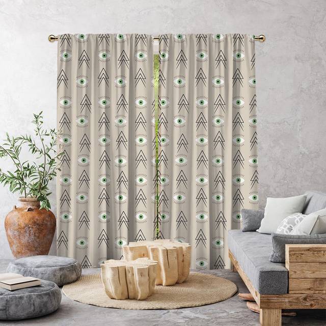 Ania Semi Sheer Curtains - Ecru (140cm Width x 300cm Drop)