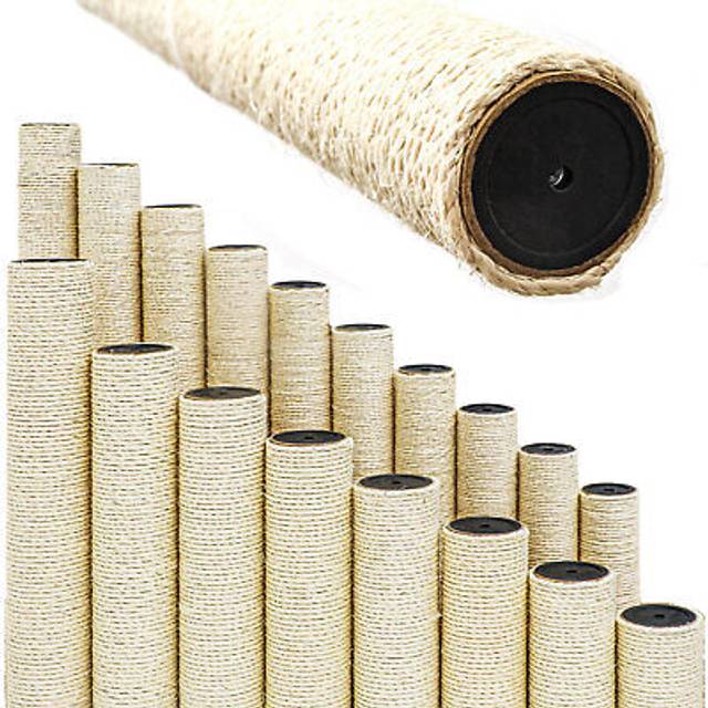 60 cm Cat Scratching Post Replacement M8 - Ø 9.2 cm Sisal Scratch Pole for Cats