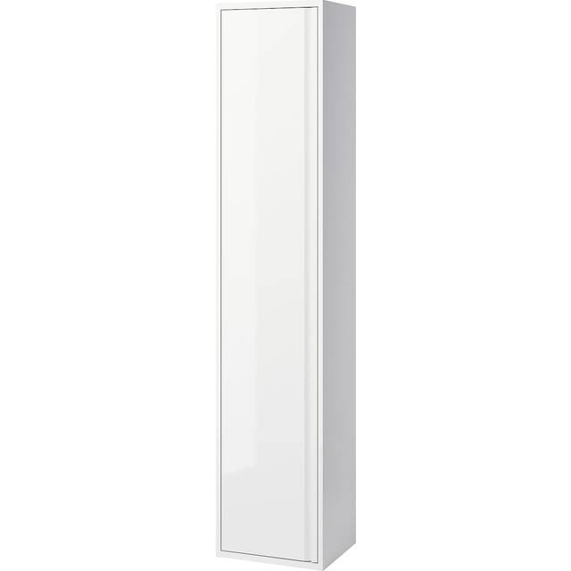 ÄNGSJÖN High cabinet with door, high-gloss white, 40x35x195 cm