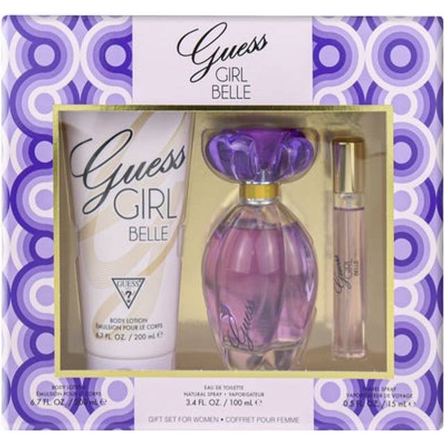 GUESS Girl Belle Eau de Toilette 3 Piece Gift Set - Perfume Spray 3.4 Fl. Oz.  Travel Spray 0.5 Fl. Oz.  & Body Lotion 6.7 Fl. Oz.