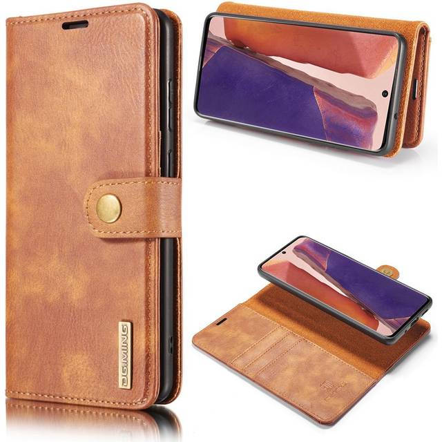 DG.MING Samsung Galaxy 20 2-i-1 plånboksfodral - Brun