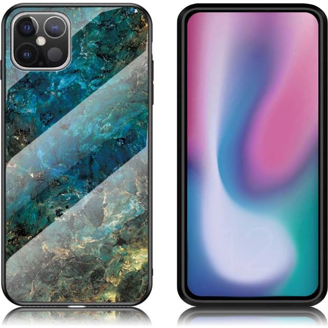 Fantasy Marmor iPhone 12 Pro Max skal - Smaragd