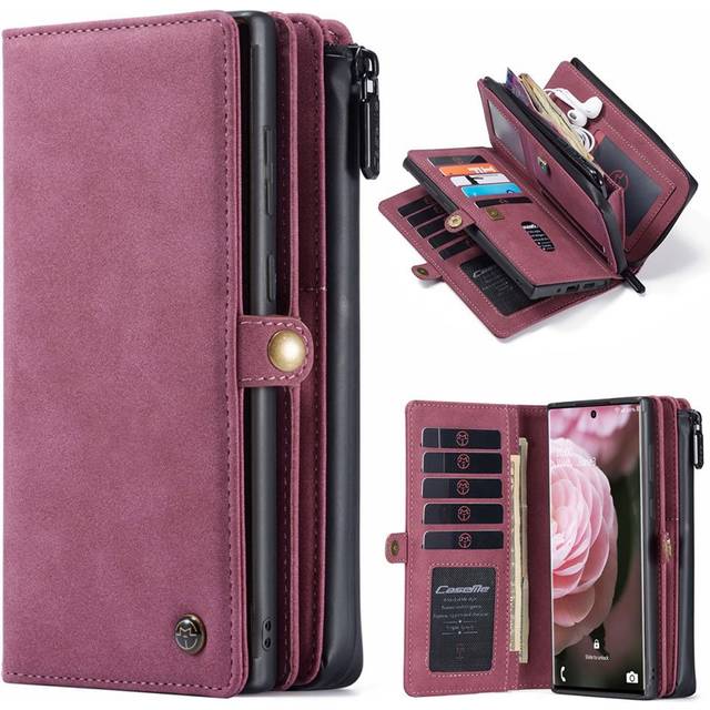CaseMe 2-i-1 Samsung Galaxy Note 20 Ultra fodral med plånbok - Röd