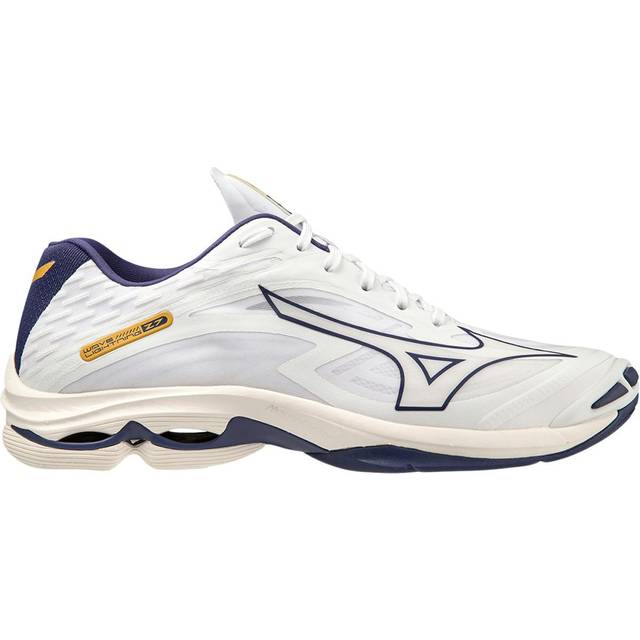 Wave Lightning Z7 M inomhusskor, White/Blue Ribbon/MP Gold, Herr, 8