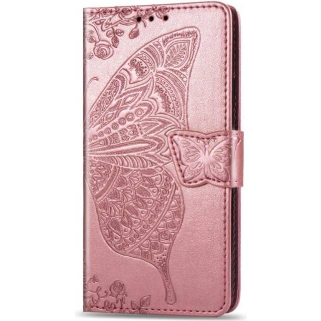 iPhone 12 Pro Max Plånboksfodral PU-Läder 4-FACK Motiv Fjäril - Lila