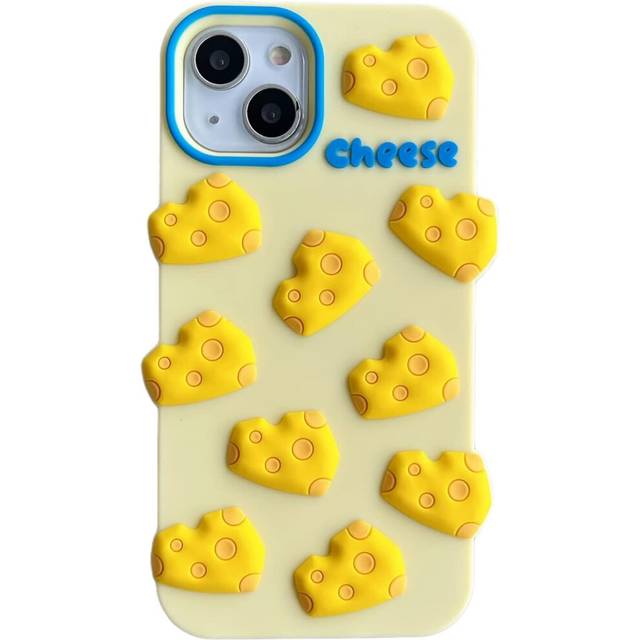 Kawaii Phone Cases Apply to iPhone 11pro Max,Cute Cartoon Cheese Phone Case Unique Fun Cover Case 3D Phone Case Soft Silicone Shockproof Cover