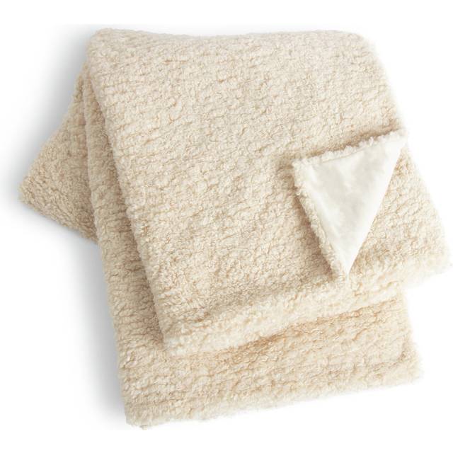 Habitat Faux Shearling Throw - Oatmeal - 150x200cm