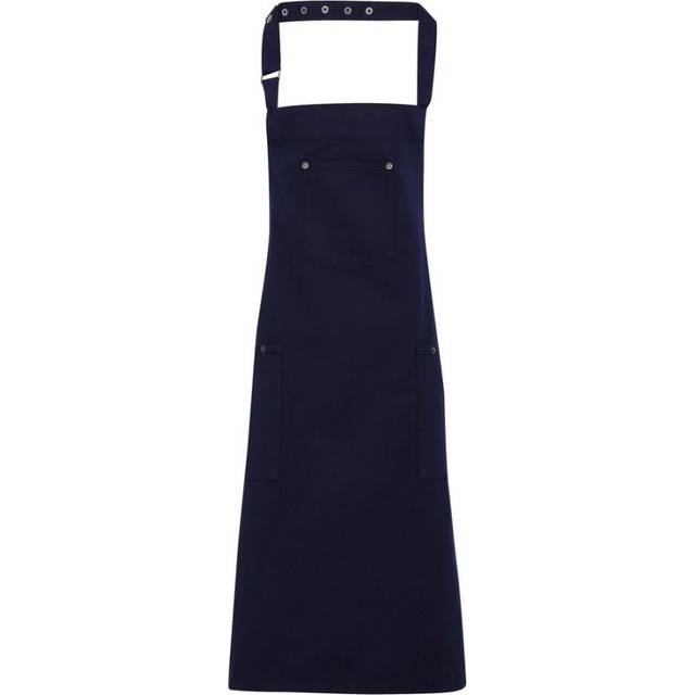 (One Size, Navy) Premier Unisex Adult Twill Chino Full Apron