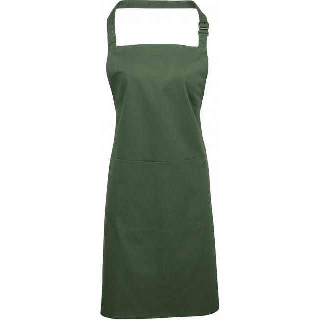 (One Size, Moss Green) Premier Ladies/Womens Colours Bip Apron With Pocket / Workwear