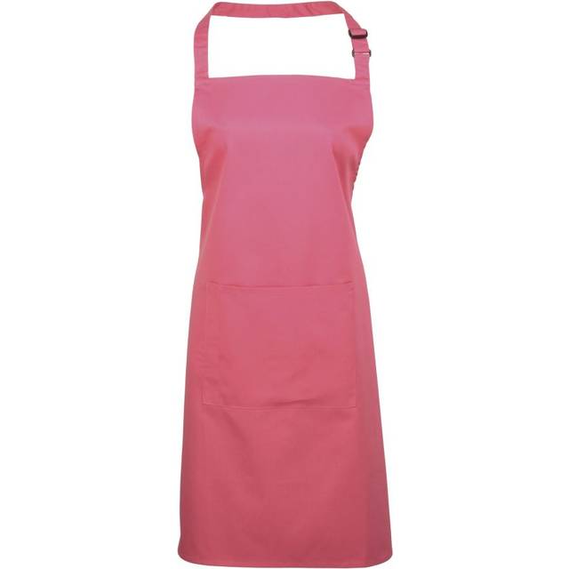 (One Size, Fuchsia) Premier Ladies/Womens Colours Bip Apron With Pocket / Workwear