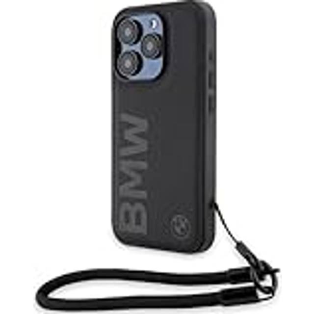 BMW iPhone 15 Pro Max Mobilskal Signature LÃ¤der Wordmark Cord