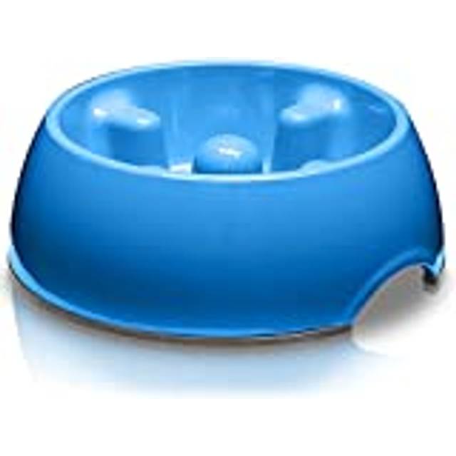Dogit Go Slow Anti-Gulping Dog Dish Blue 3 Sizes - Medium