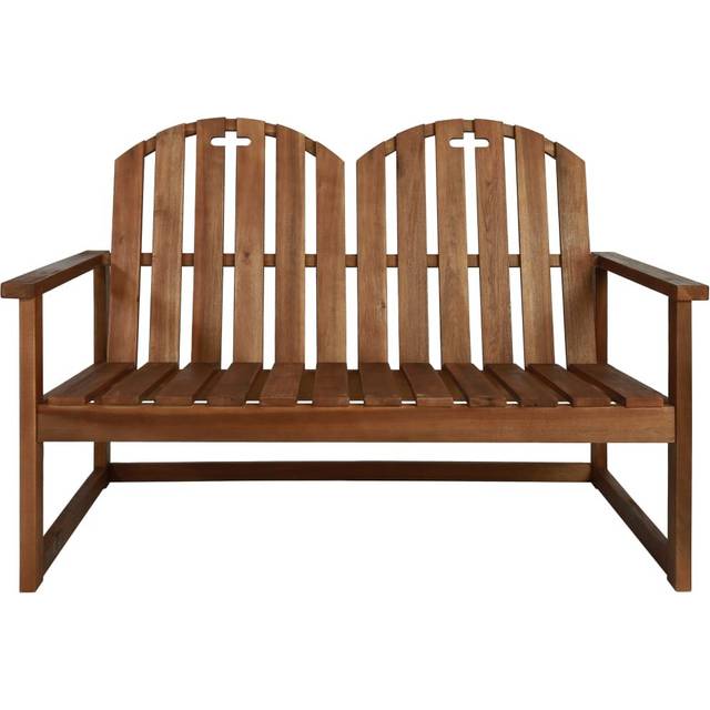 Kendall Wooden Garden Bench - Brown (79cm H X 110cm W X 63cm D)