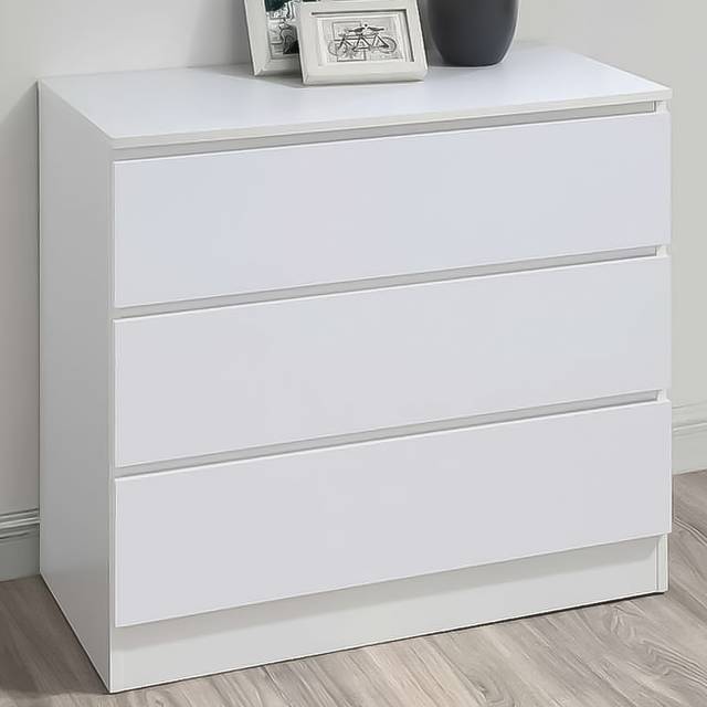 Oslo 3 Drawer Chest White