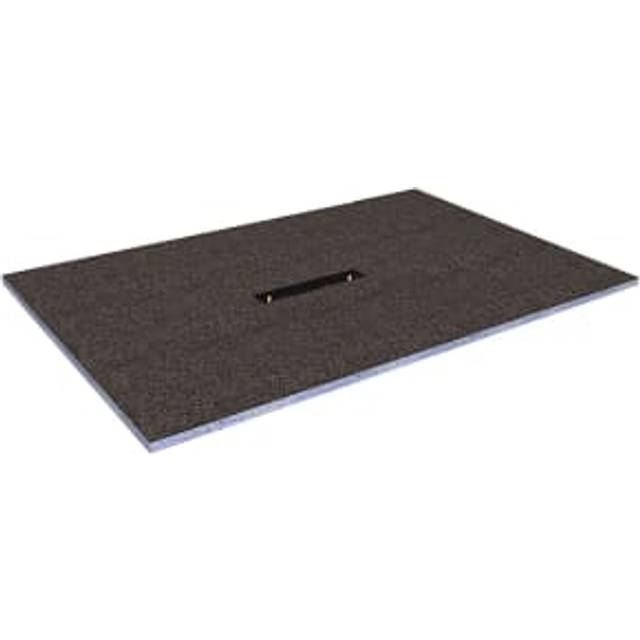 Wickes Linear 30mm Wetroom Shower Tray with Centre Drain Level Access - 1200 X 900mm - Slate