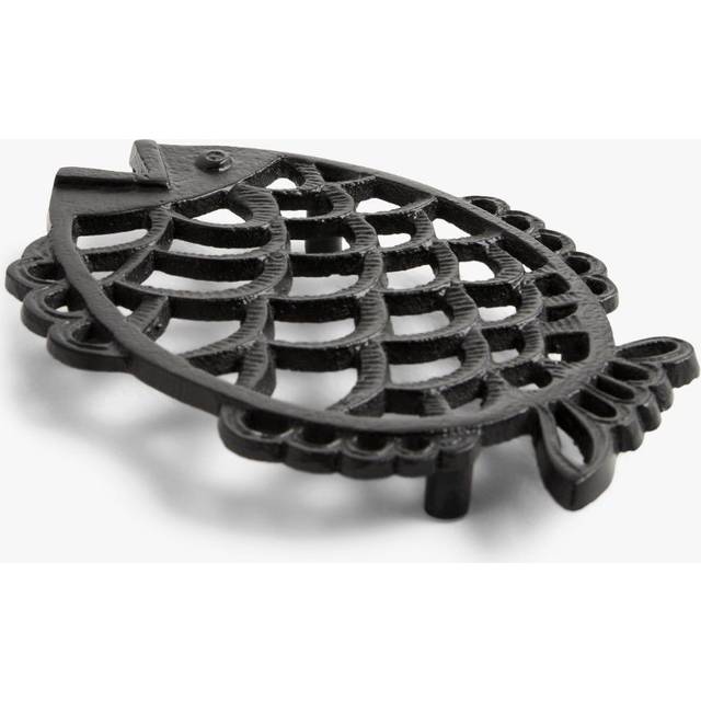 John Lewis Fish Cast Iron Trivet, Black