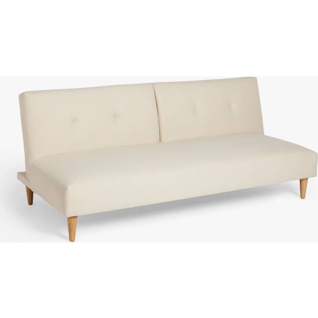 John Lewis ANYDAY Clapton Fixed Back Small Double Sofa Bed, Light Leg