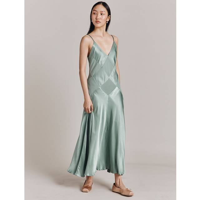 Ghost Nina Satin Maxi Dress