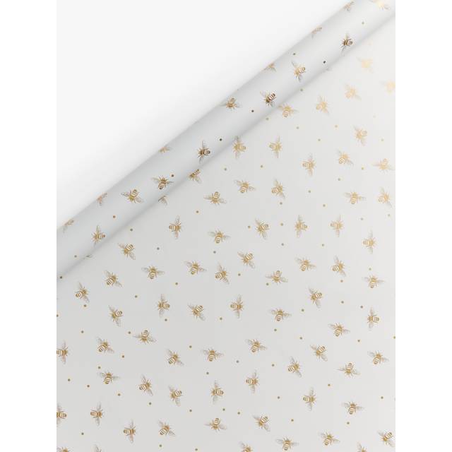 John Lewis Polka Dot Bee Wrapping Paper, 3m