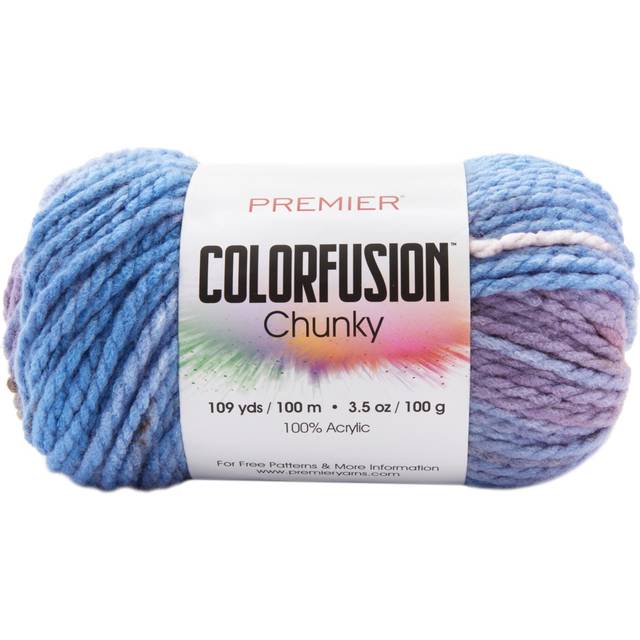 Premier Colorfusion Chunky Yarn-Cotton Candy 1174-08