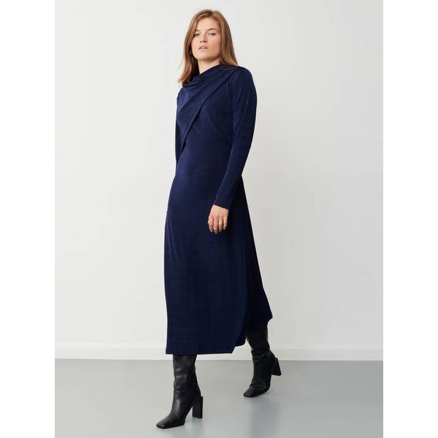 Zoey Navy Jersey Midi Dress Size: 16