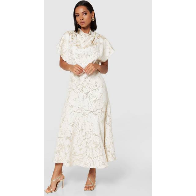 Closet London Cream A-Line Asymmetric Dress Size:18
