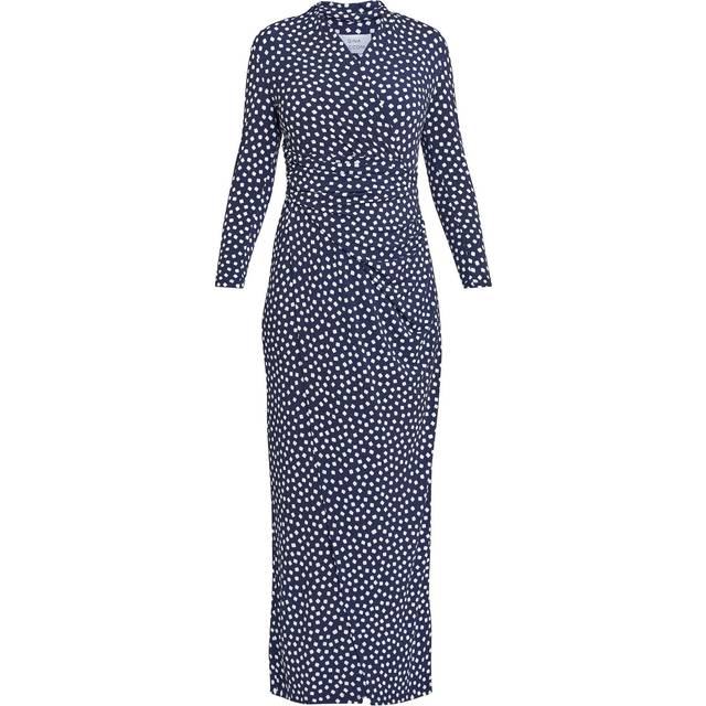 Jackie Jersey Wrap Maxi Dress - Navy (10)
