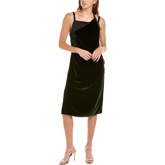 Helmut Lang Velvet Silk-Blend Slip Dress