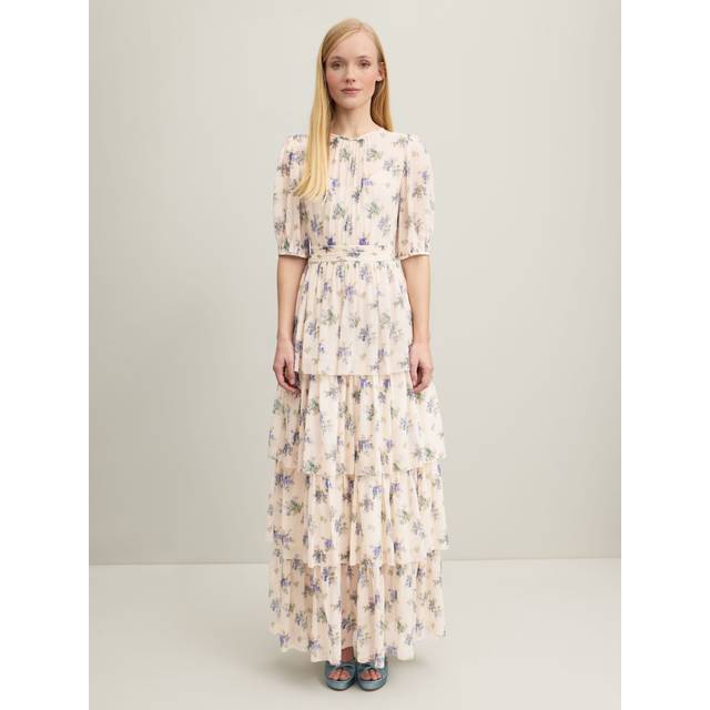 Floral Silk Bouvier Dress - Cream (12)