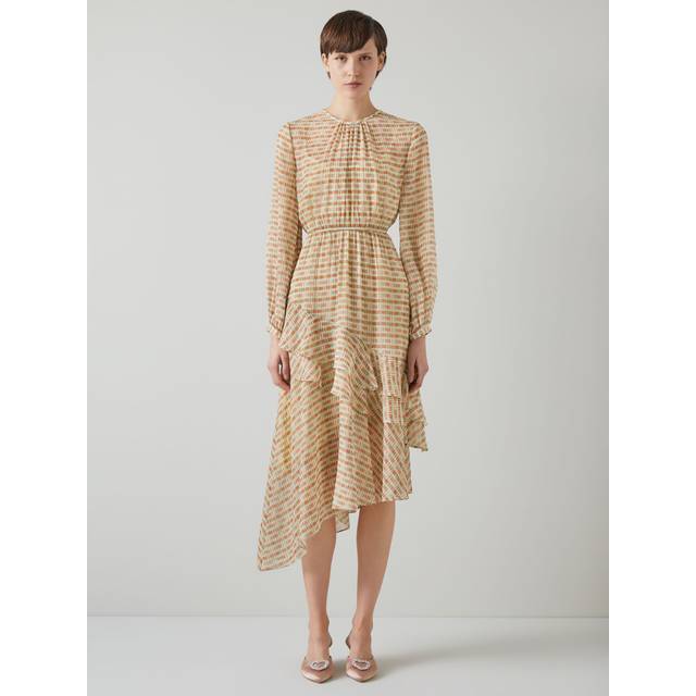Beige Silk Bea Dress - Multi (8)