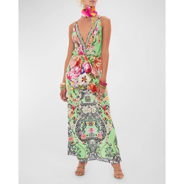 Twist Front Dress with Hardware Porcelain Dream, XL
