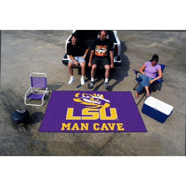 FANMATS 14567 LSU Tigers Man Cave UltiMat Rug - 5ft. x 8ft. | Sports Fan Area Rug, Home Decor Rug and Tailgating Mat
