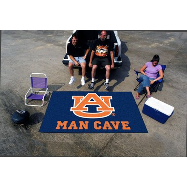 FANMATS 14531 Auburn Tigers Man Cave UltiMat Rug - 5ft. x 8ft. | Sports Fan Area Rug, Home Decor Rug and Tailgating Mat