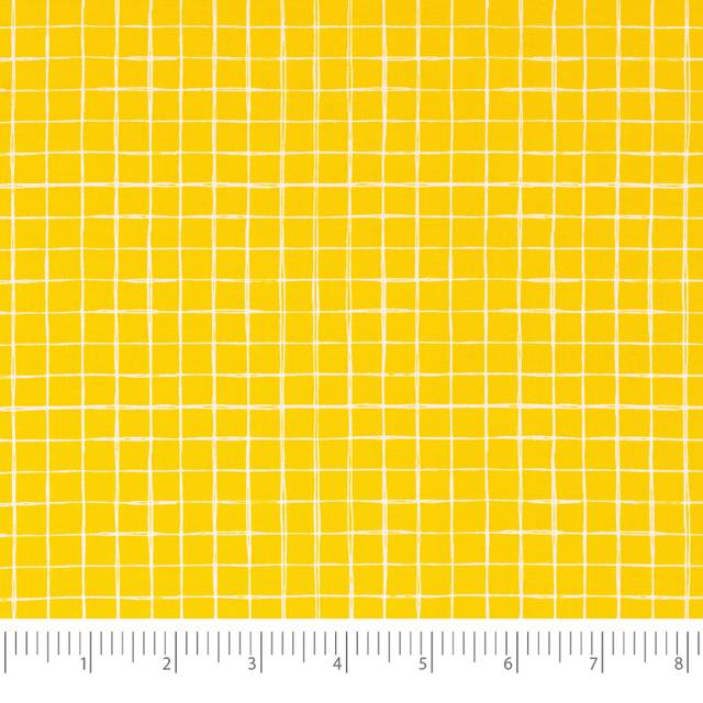 Singer Print Fabric  100% Cotton  Yellow Gingham  Cut by The Yard