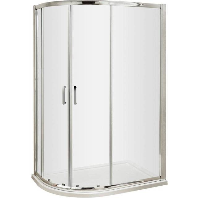 Nuie Pacific Chrome Offset Quadrant Shower Enclosure 1000x800mm