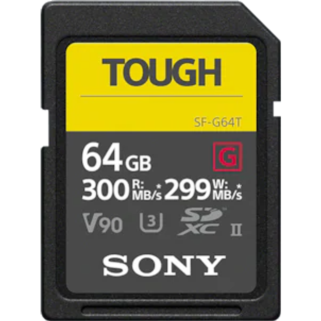 Sony TOUGH-G series 64GB SDXC UHS-II Card with Rugged Memory Card Carrying Case Bundle