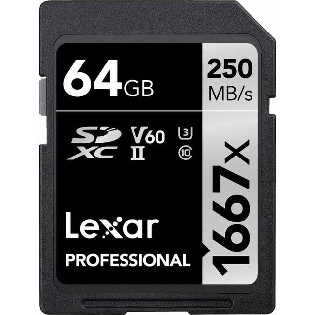 Lexar LSD64GCB1667 Professional 1667x 64GB SDXC UHS-II Card