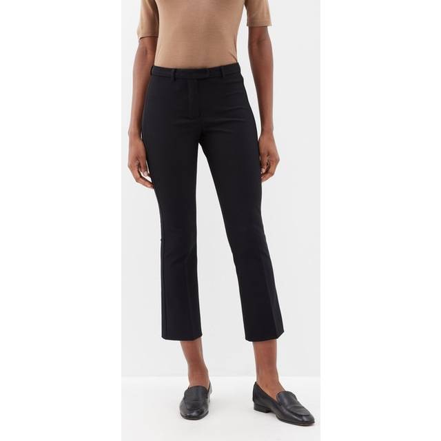 'S Max Mara Umanita cropped cotton-blend slim pants - grey (UK 10)