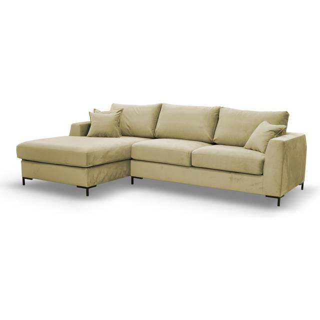 Inwood Upholstered Corner Sofa - Beige 100 % polyester (87cm H X 285cm W X 175cm D)