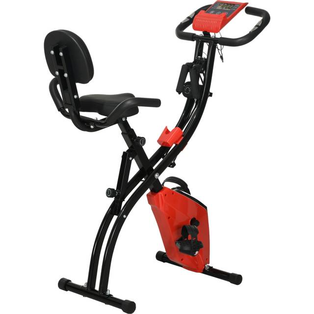HOMCOM 2-in-1 Upright Exercise Bike - Red