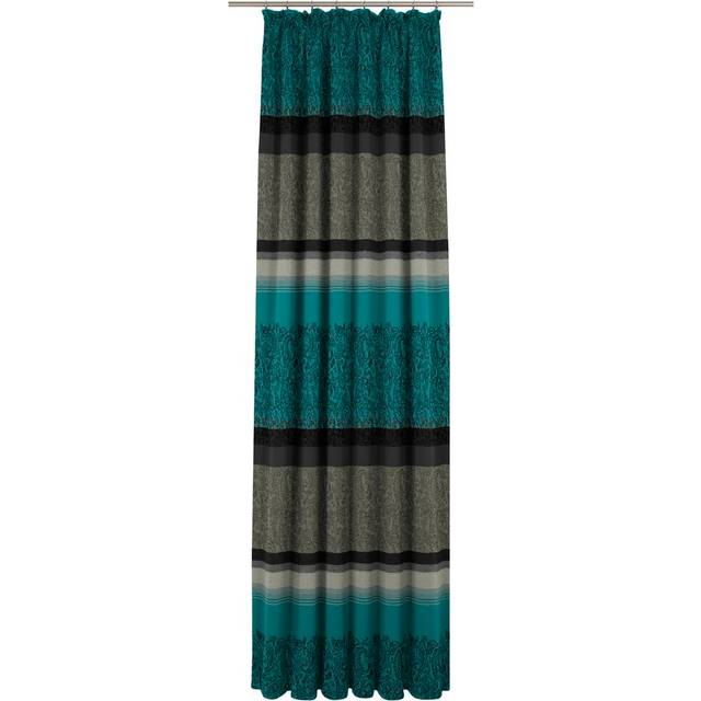 World Menagerie Rossett Pinch Pleat Room Darkening Single Curtain Blue/Gray 132cm Width x 225cm Drop