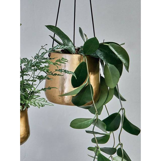 Nkuku Atsu Hanging Brass Planter