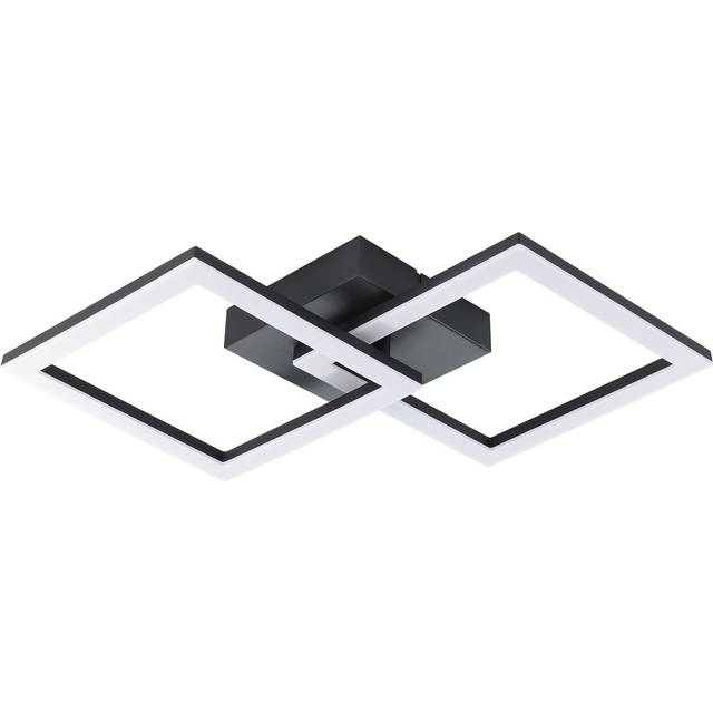 Eglo Basic Huerta-e Black Steel & Plastic Eco Friendly Led Ceiling Light, 3000K, Black