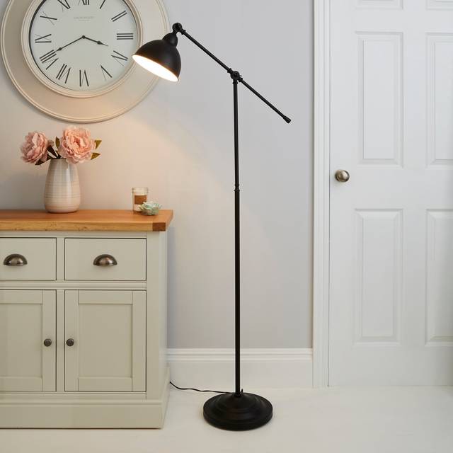 Lever Arm Floor Lamp - Black